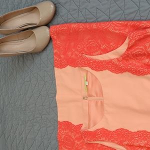 Gianni Bini Peach Shift Dress (Size 2)